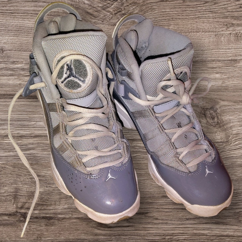 Air Jordan -- (2019) 6 Rings Cool Grey/White Basketball Shoes 323419-016